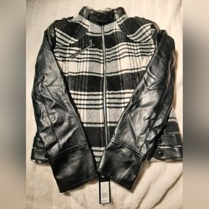 NWT Guess "Los Angeles 1981" leather jacket